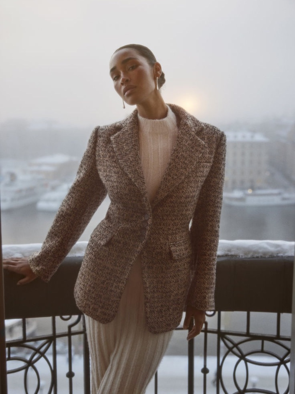 The ADOORE Bonn Blazer in Camel Melange 32 NWT